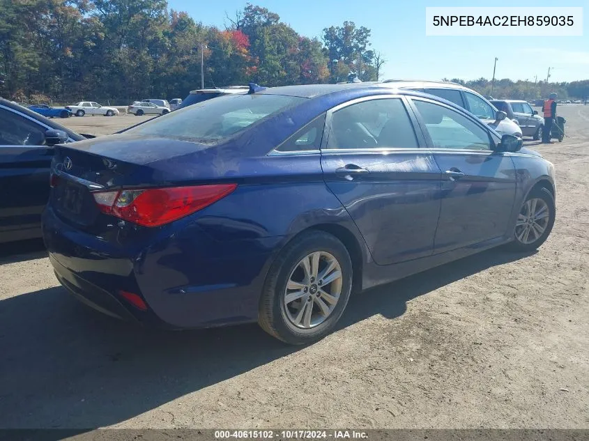 2014 Hyundai Sonata Gls VIN: 5NPEB4AC2EH859035 Lot: 40615102