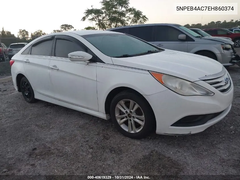 2014 Hyundai Sonata Gls VIN: 5NPEB4AC7EH860374 Lot: 40619329