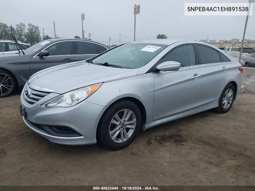 2014 Hyundai Sonata Gls VIN: 5NPEB4AC1EH891538 Lot: 40623448