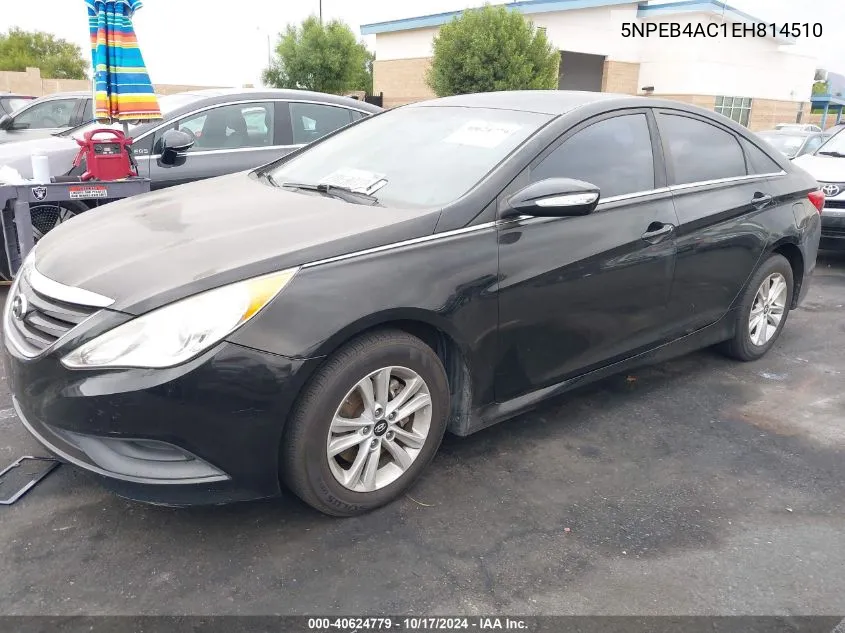 2014 Hyundai Sonata Gls VIN: 5NPEB4AC1EH814510 Lot: 40624779