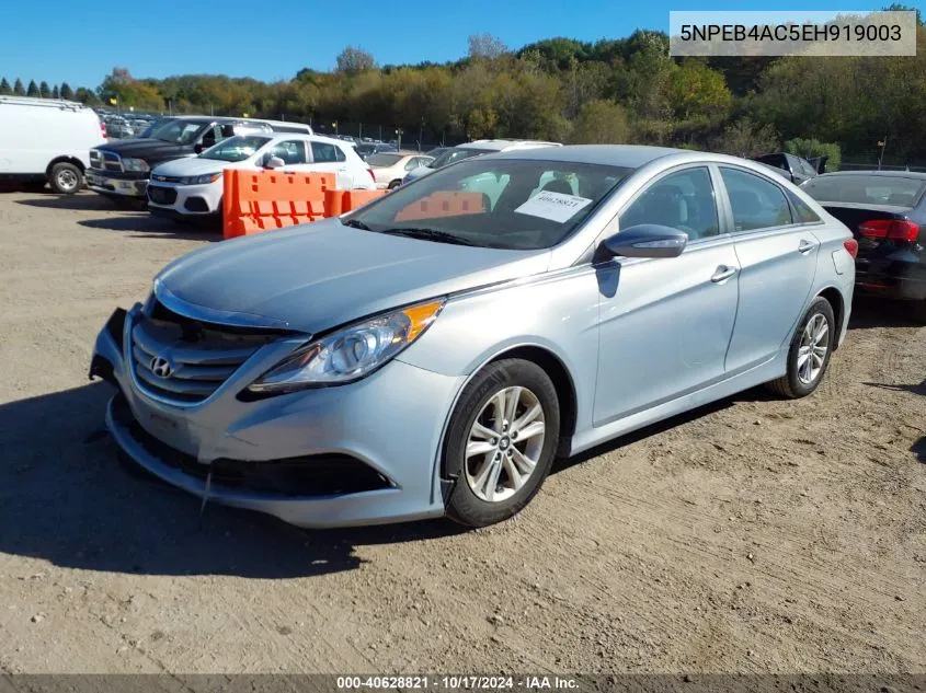 2014 Hyundai Sonata Gls VIN: 5NPEB4AC5EH919003 Lot: 40628821