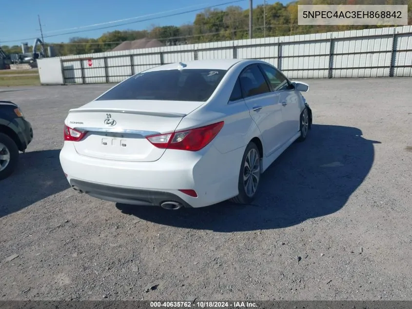 2014 Hyundai Sonata Se VIN: 5NPEC4AC3EH868842 Lot: 40635762