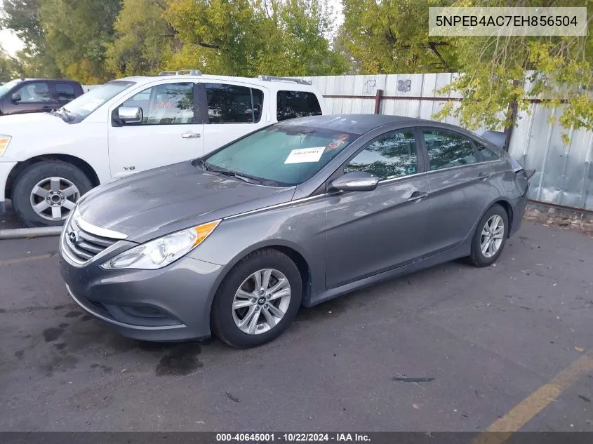 2014 Hyundai Sonata Gls VIN: 5NPEB4AC7EH856504 Lot: 40645001