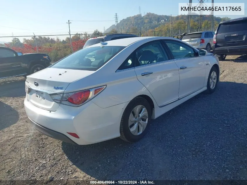 2014 Hyundai Sonata Hybrid VIN: KMHEC4A46EA117665 Lot: 40649664