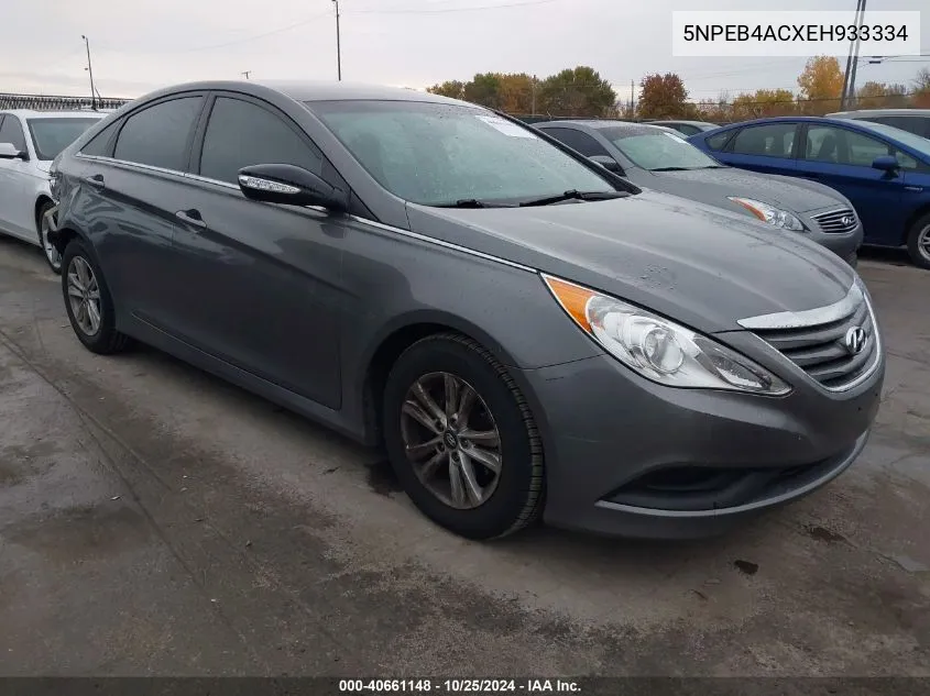 2014 Hyundai Sonata Gls VIN: 5NPEB4ACXEH933334 Lot: 40661148