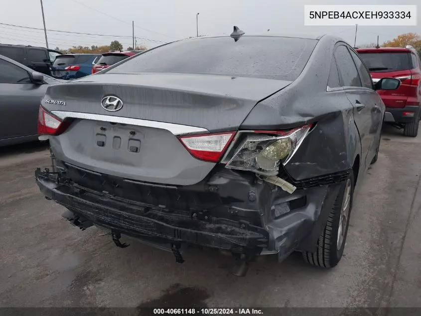 2014 Hyundai Sonata Gls VIN: 5NPEB4ACXEH933334 Lot: 40661148