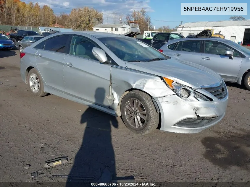 2014 Hyundai Sonata Gls VIN: 5NPEB4AC7EH919956 Lot: 40665706