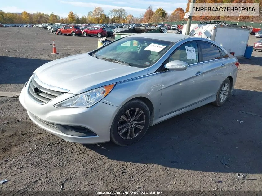 2014 Hyundai Sonata Gls VIN: 5NPEB4AC7EH919956 Lot: 40665706