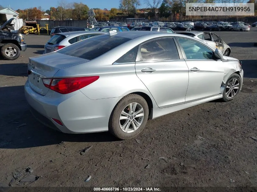 2014 Hyundai Sonata Gls VIN: 5NPEB4AC7EH919956 Lot: 40665706