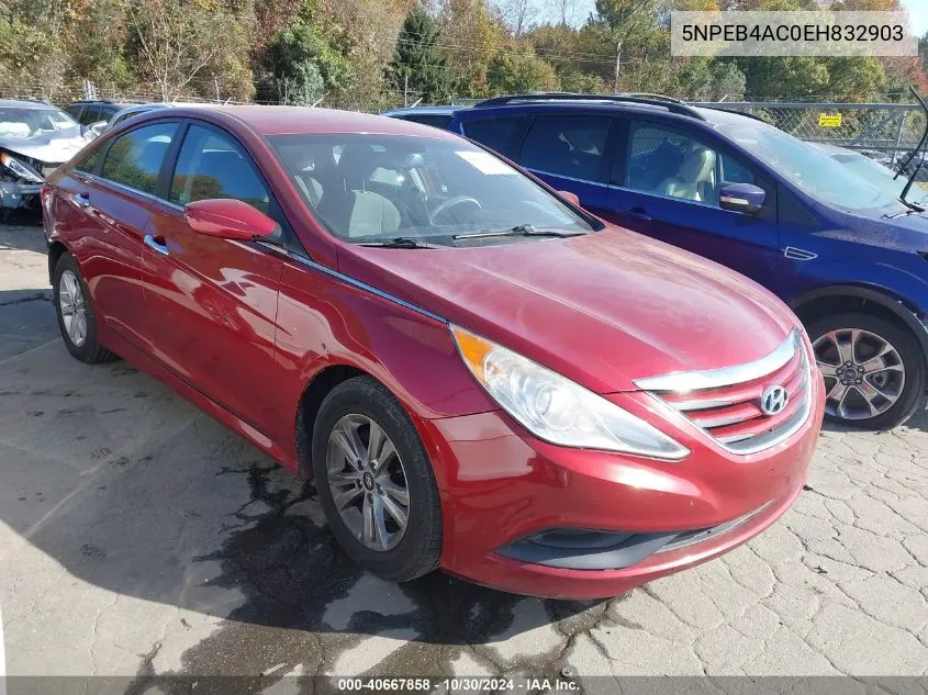 2014 Hyundai Sonata Gls VIN: 5NPEB4AC0EH832903 Lot: 40667858