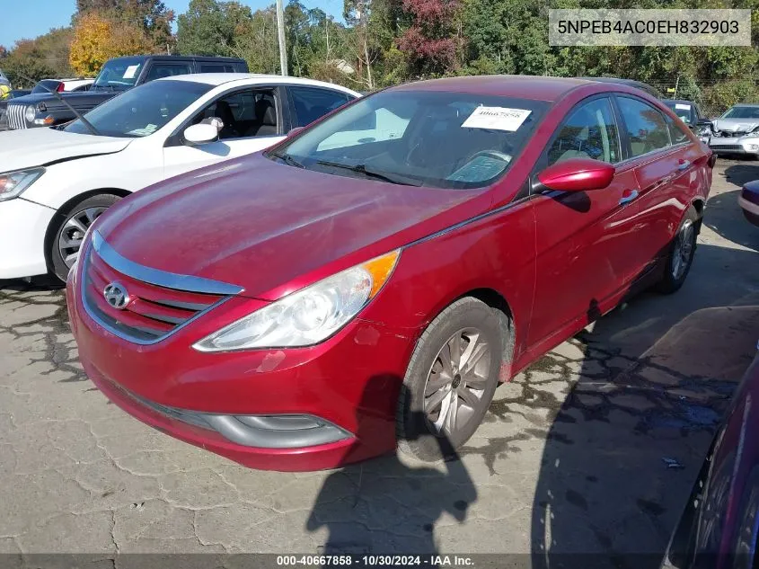 2014 Hyundai Sonata Gls VIN: 5NPEB4AC0EH832903 Lot: 40667858