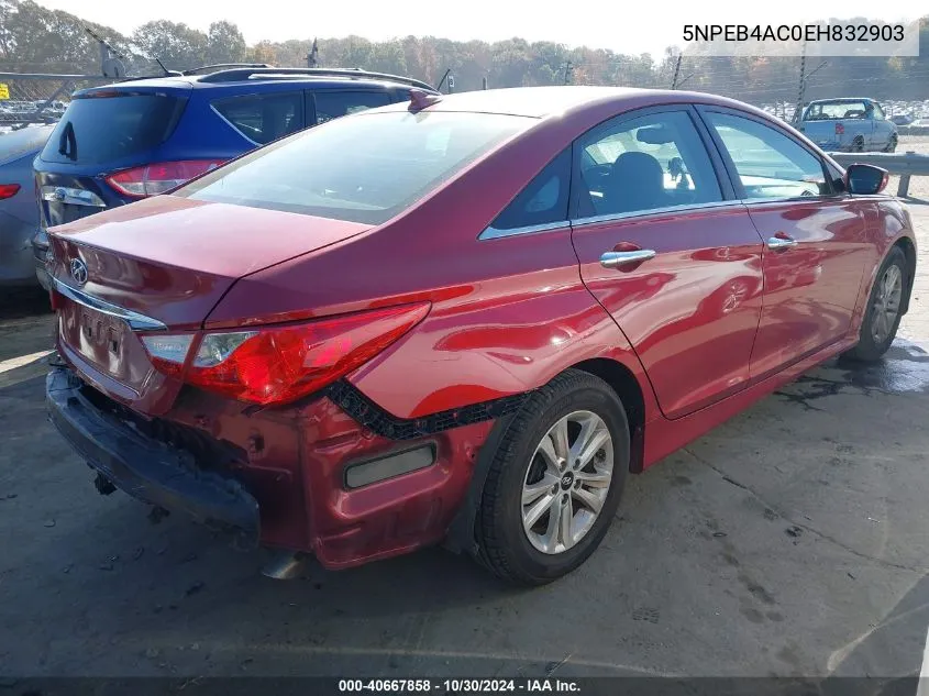 2014 Hyundai Sonata Gls VIN: 5NPEB4AC0EH832903 Lot: 40667858