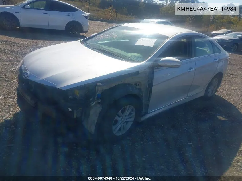 KMHEC4A47EA114984 2014 Hyundai Sonata Hybrid