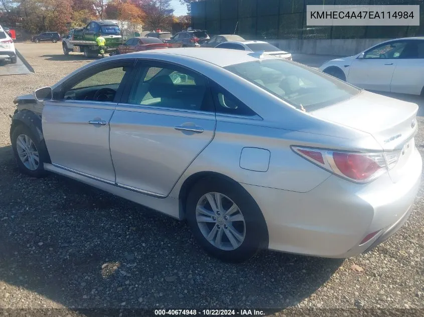 2014 Hyundai Sonata Hybrid VIN: KMHEC4A47EA114984 Lot: 40674948