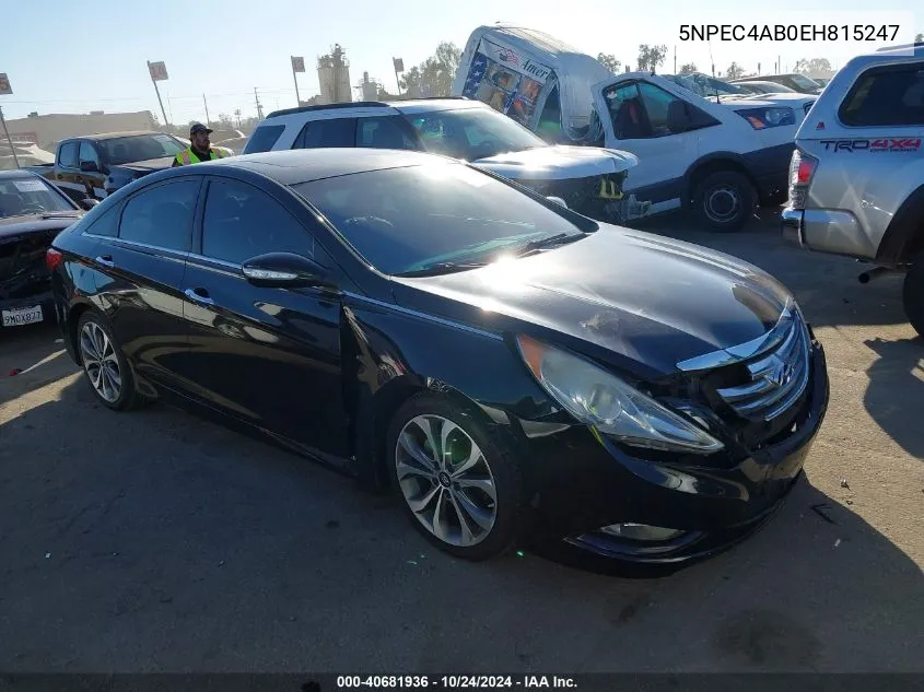 2014 Hyundai Sonata Limited 2.0T VIN: 5NPEC4AB0EH815247 Lot: 40681936