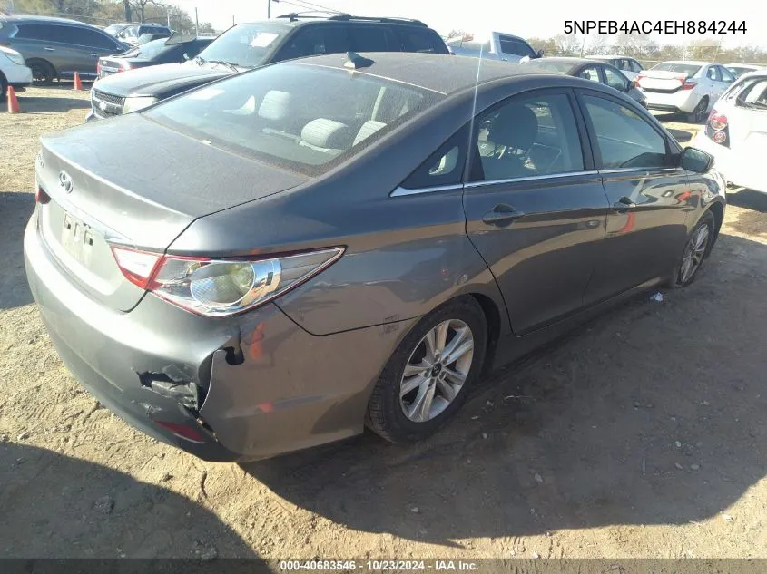 2014 Hyundai Sonata Gls VIN: 5NPEB4AC4EH884244 Lot: 40683546