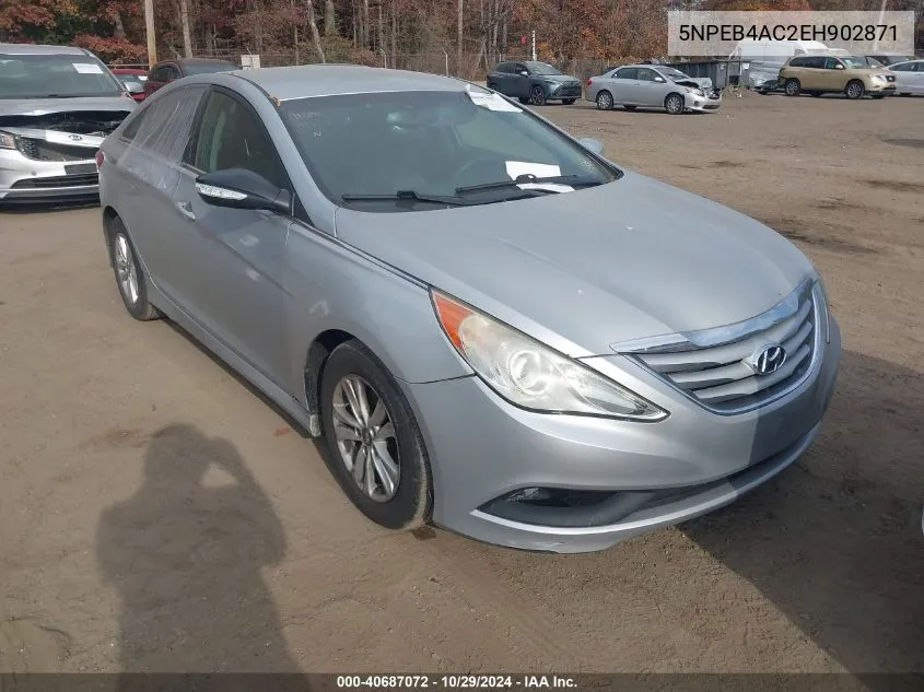 2014 Hyundai Sonata Gls VIN: 5NPEB4AC2EH902871 Lot: 40687072