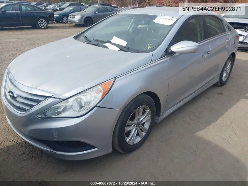 2014 Hyundai Sonata Gls VIN: 5NPEB4AC2EH902871 Lot: 40687072