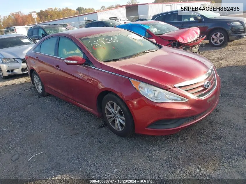 2014 Hyundai Sonata Gls VIN: 5NPEB4AC3EH882436 Lot: 40690747