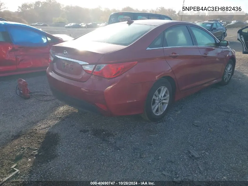 2014 Hyundai Sonata Gls VIN: 5NPEB4AC3EH882436 Lot: 40690747