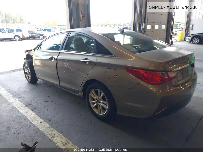 2014 Hyundai Sonata Gls VIN: 5NPEB4AC3EH944238 Lot: 40691252