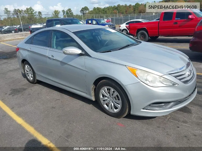 2014 Hyundai Sonata Gls VIN: 5NPEB4AC6EH919608 Lot: 40691971