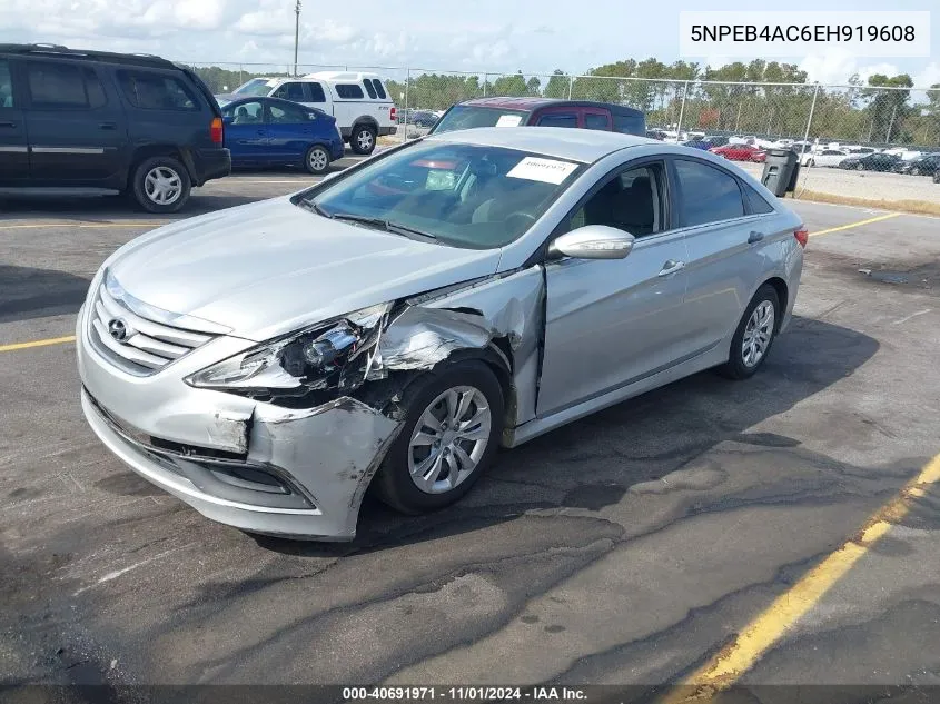 2014 Hyundai Sonata Gls VIN: 5NPEB4AC6EH919608 Lot: 40691971