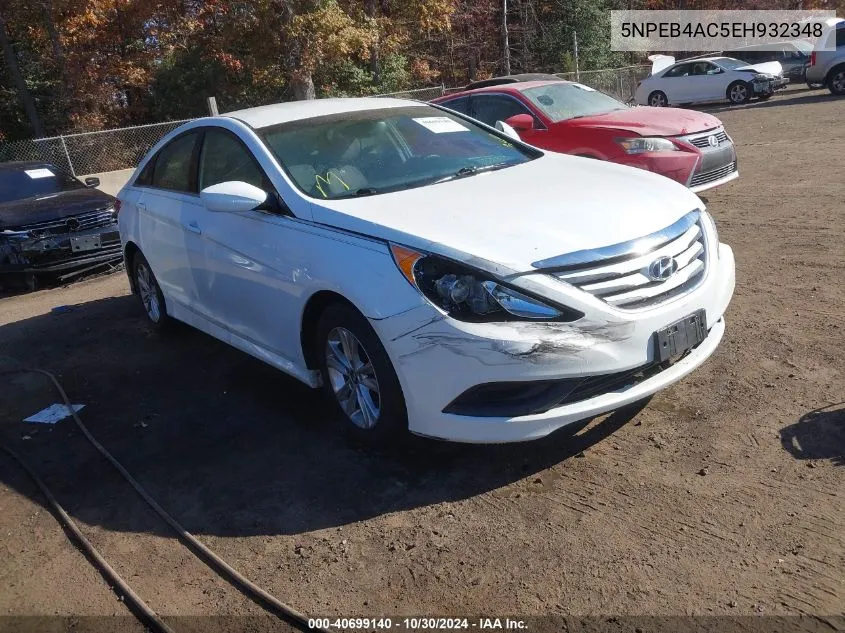 2014 Hyundai Sonata Gls VIN: 5NPEB4AC5EH932348 Lot: 40699140