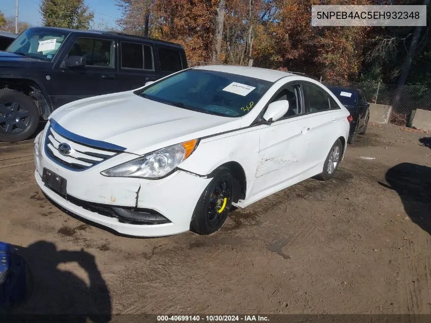 2014 Hyundai Sonata Gls VIN: 5NPEB4AC5EH932348 Lot: 40699140