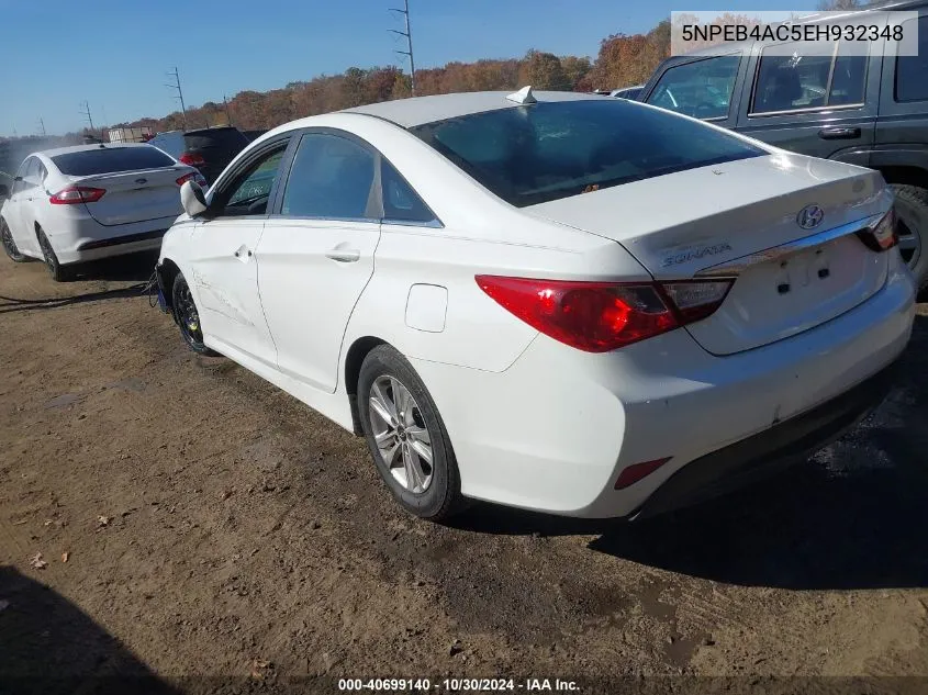 2014 Hyundai Sonata Gls VIN: 5NPEB4AC5EH932348 Lot: 40699140