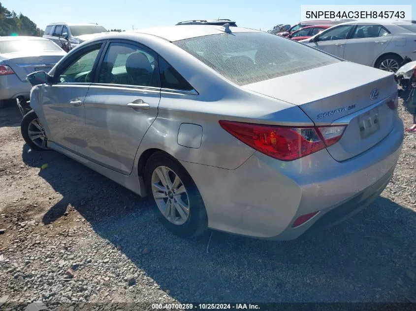 2014 Hyundai Sonata Gls VIN: 5NPEB4AC3EH845743 Lot: 40700259