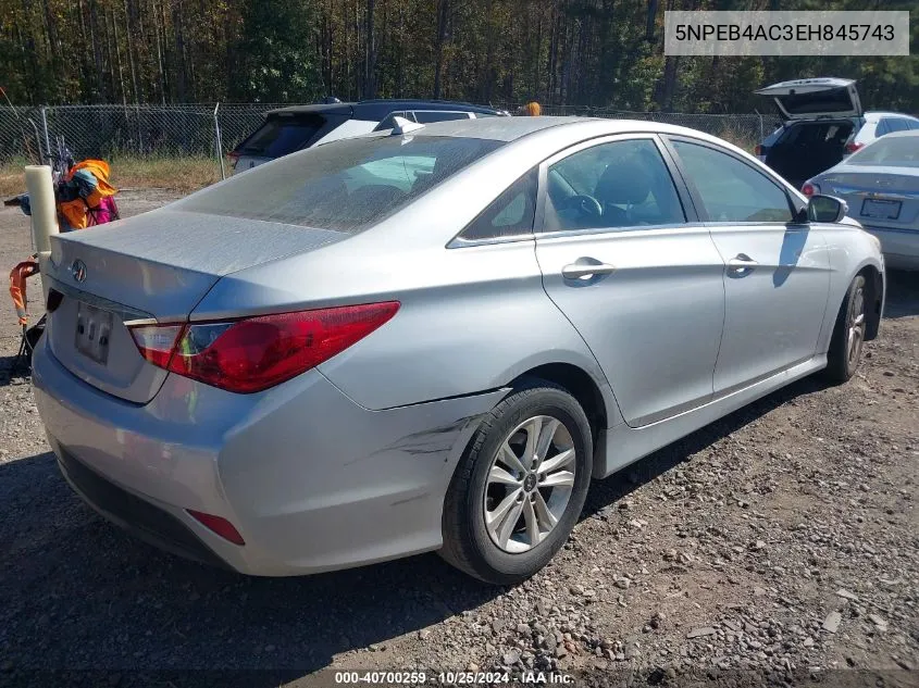 2014 Hyundai Sonata Gls VIN: 5NPEB4AC3EH845743 Lot: 40700259