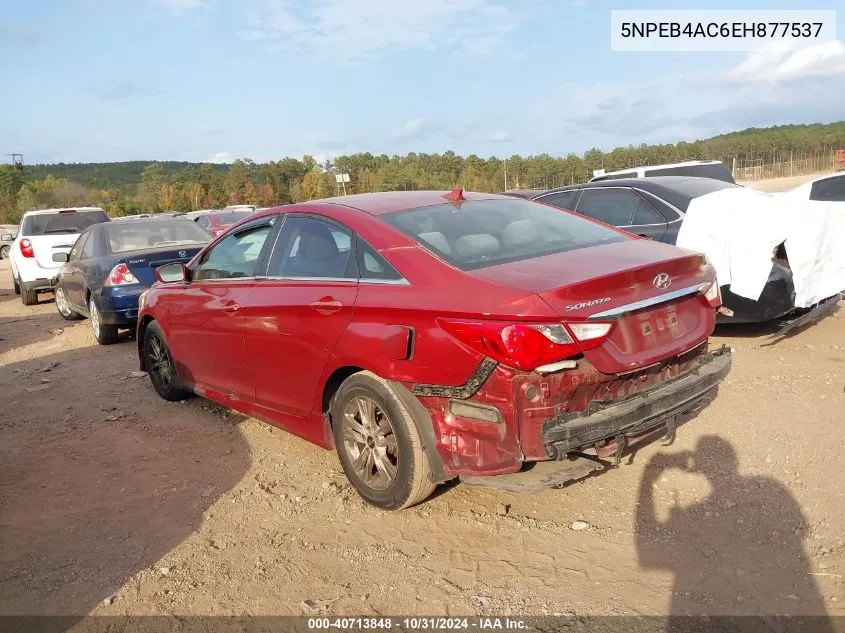 2014 Hyundai Sonata Gls VIN: 5NPEB4AC6EH877537 Lot: 40713848