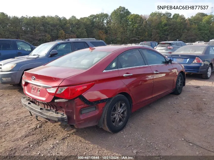 2014 Hyundai Sonata Gls VIN: 5NPEB4AC6EH877537 Lot: 40713848