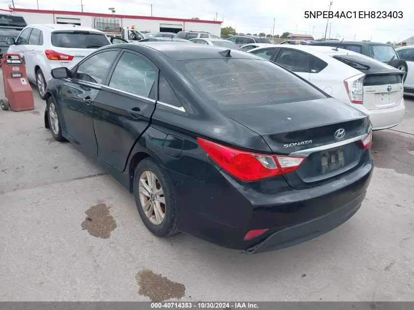 2014 Hyundai Sonata Gls VIN: 5NPEB4AC1EH823403 Lot: 40714353