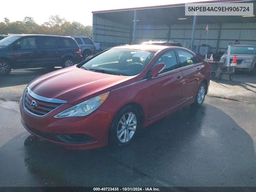 2014 Hyundai Sonata Gls VIN: 5NPEB4AC9EH906724 Lot: 40723435