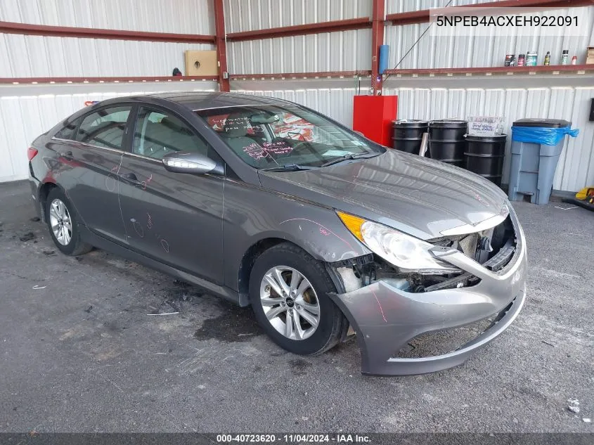 2014 Hyundai Sonata Gls VIN: 5NPEB4ACXEH922091 Lot: 40723620