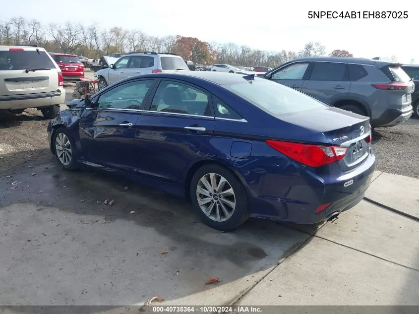 2014 Hyundai Sonata Limited 2.0T VIN: 5NPEC4AB1EH887025 Lot: 40735364