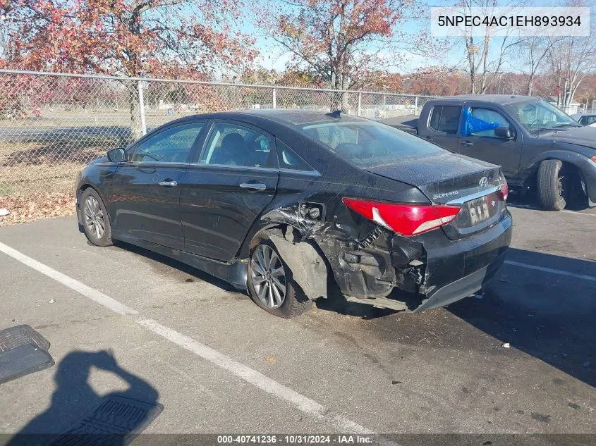 2014 Hyundai Sonata Limited VIN: 5NPEC4AC1EH893934 Lot: 40741236