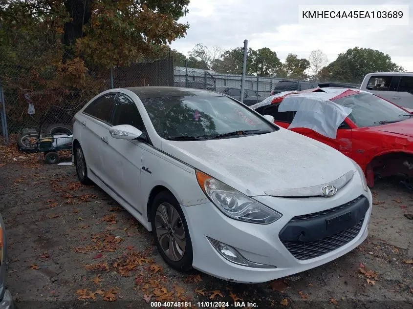 2014 Hyundai Sonata Hybrid Limited VIN: KMHEC4A45EA103689 Lot: 40748181