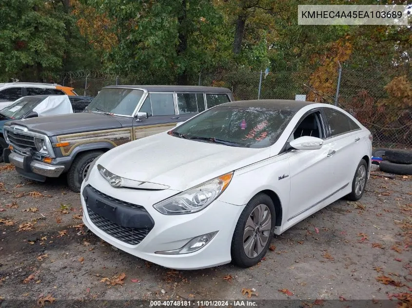 2014 Hyundai Sonata Hybrid Limited VIN: KMHEC4A45EA103689 Lot: 40748181