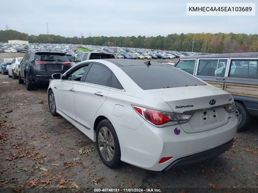 2014 Hyundai Sonata Hybrid Limited VIN: KMHEC4A45EA103689 Lot: 40748181