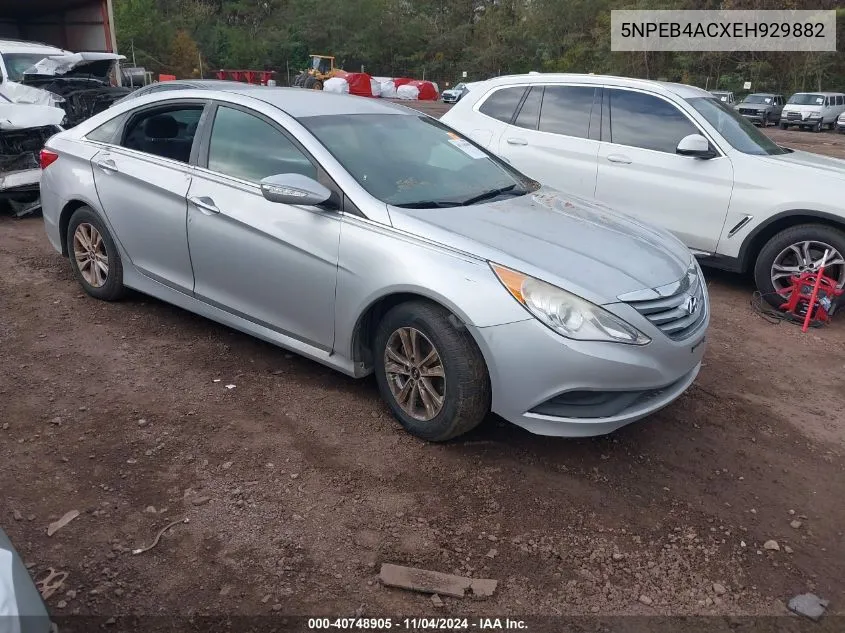 2014 Hyundai Sonata Gls VIN: 5NPEB4ACXEH929882 Lot: 40748905