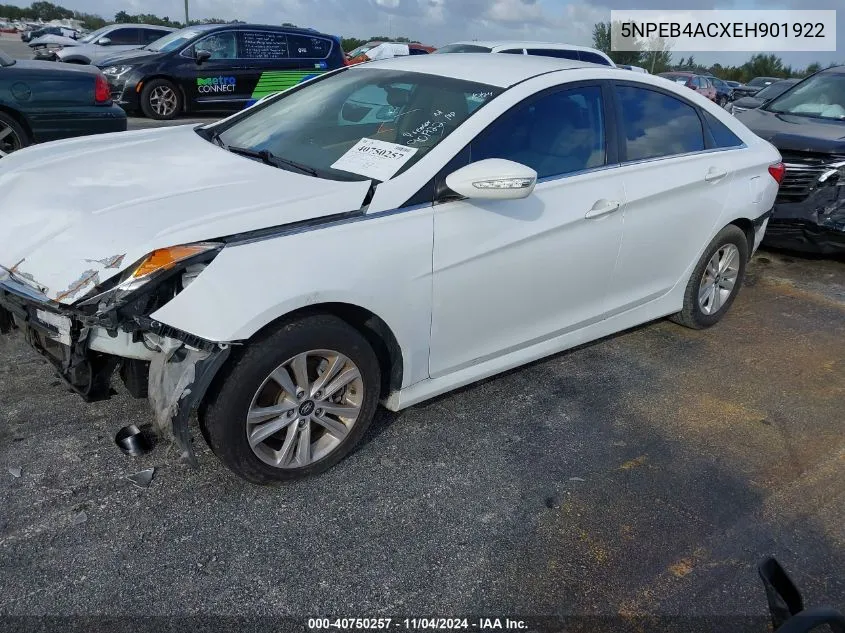 2014 Hyundai Sonata Gls VIN: 5NPEB4ACXEH901922 Lot: 40750257