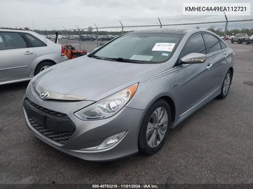 2014 Hyundai Sonata Hybrid Limited VIN: KMHEC4A49EA112721 Lot: 40753218