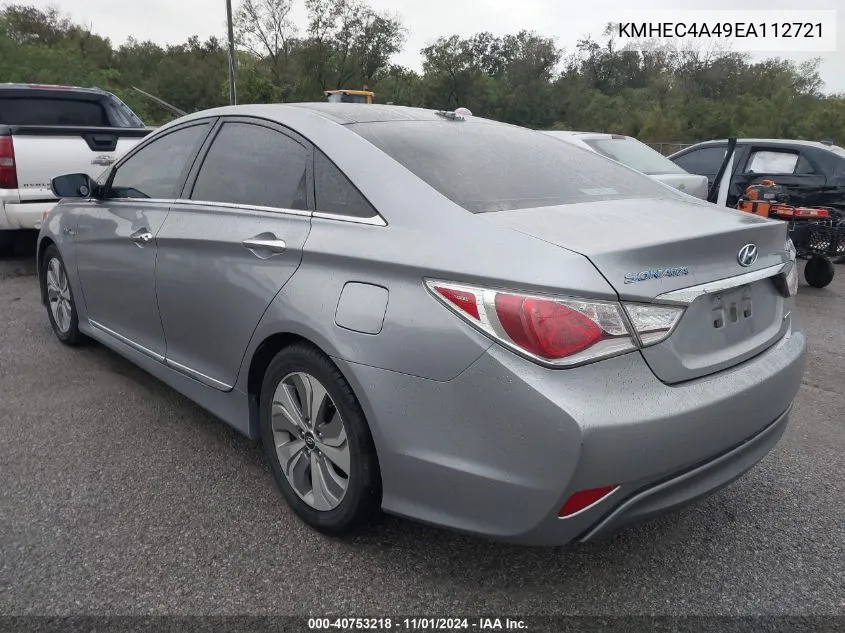 2014 Hyundai Sonata Hybrid Limited VIN: KMHEC4A49EA112721 Lot: 40753218