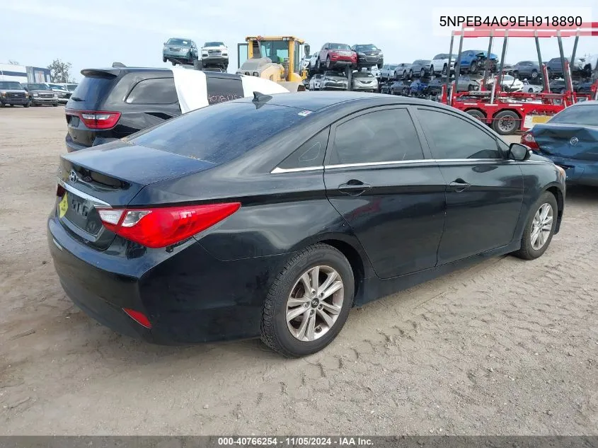 2014 Hyundai Sonata Gls VIN: 5NPEB4AC9EH918890 Lot: 40766254