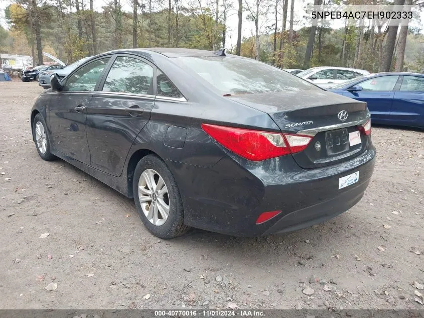 2014 Hyundai Sonata Gls VIN: 5NPEB4AC7EH902333 Lot: 40770016