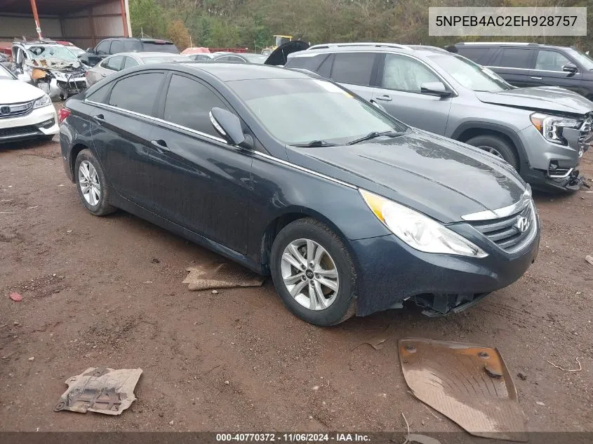 2014 Hyundai Sonata Gls VIN: 5NPEB4AC2EH928757 Lot: 40770372