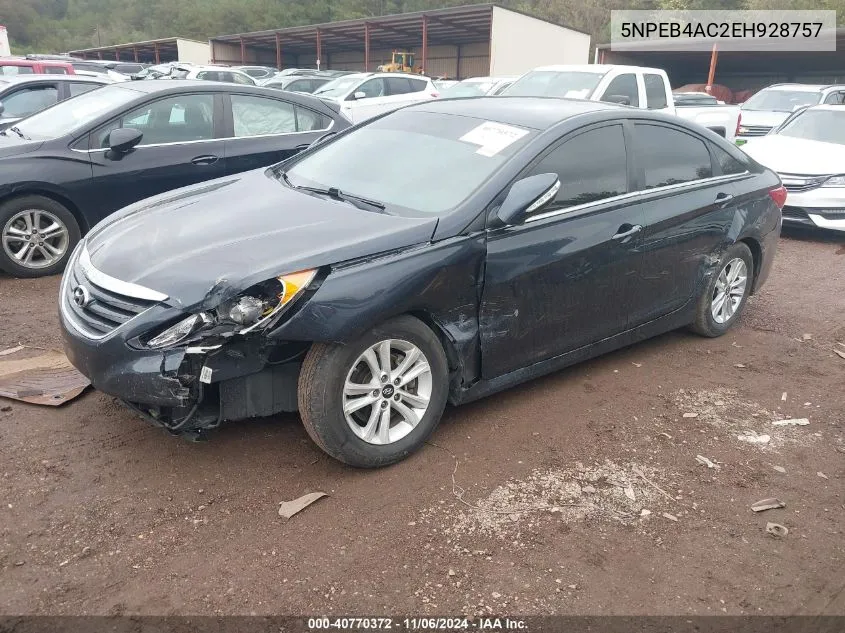 2014 Hyundai Sonata Gls VIN: 5NPEB4AC2EH928757 Lot: 40770372